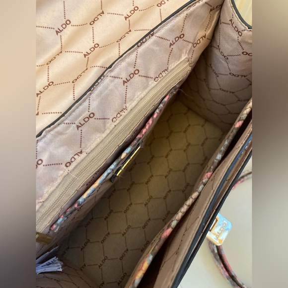 ALDO JERILINI Python Snakeskin multi convertible crossbody, gold hardware EUC - Picture 5 of 15